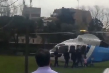 Macri fue a buscar al colegio a su hija Antonia en un helicóptero oficial