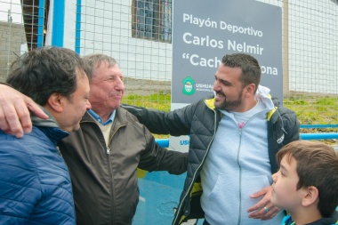 El intendente Vuoto inauguró el playón deportivo Csrlos Nelmir "Cacho" Zanona