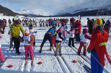 Los más chiquitos en el Campeonato Fueguino de Esquí de Fondo
