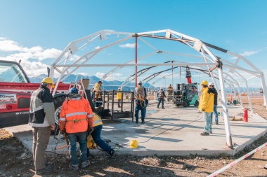 Avanzan los trabajos en la carpa del 2 de Abril