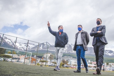 El Ministro Lammens recorrió las obras en espacios deportivos de Ushuaia