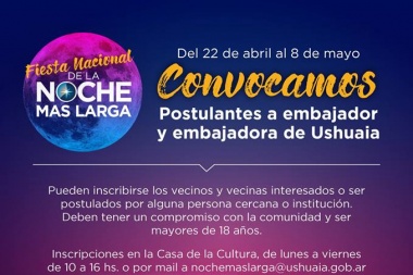 Se abre la inscripción para Embajador y Embajadora de Ushuaia