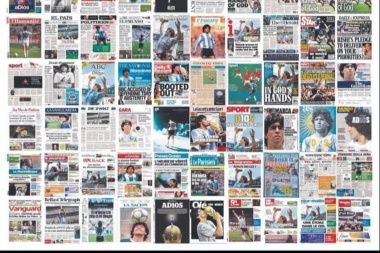 Las tapas de los diarios de todo el mundo fueron para Maradona