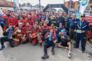 Se realizó la 1° maratón de Bomberos del Fin del  mundo