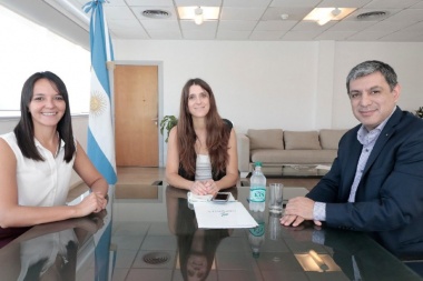 Matías Rodriguez y Victoria Vuoto mantuvieron una reunión de trabajo con la secretaria de deportes de nación