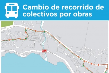 Cambios en el recorrido de colectivos por obras en Perito Moreno