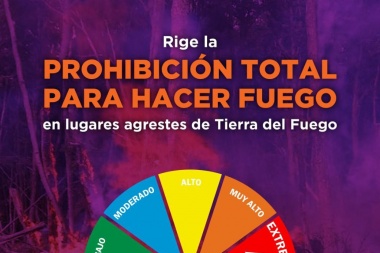 La Municipalidad de Ushuaia recuerda la prohibición de hacer fuego en zonas agrestes
