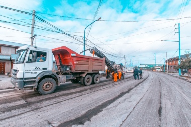 Comenzaron los trabajos para la repavimentación de Magallanes
