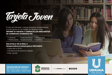 La Municipalidad de Ushuaia lanza "Tarjeta Joven".