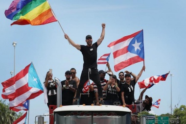 Ricky Martin al frente de las manifestaciones en Puerto Rico