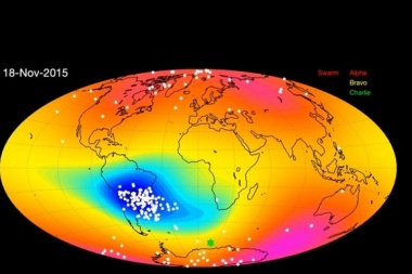 Descubren que el campo magnético de la Tierra se está debilitando en América el Sur
